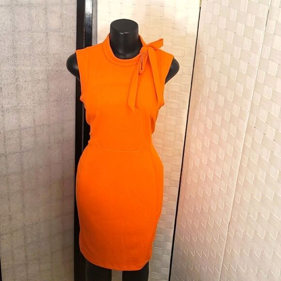 BRAND NEW CALVIN KLEIN PETITE SCUBA CREPE TIE-NECK SLEEVELESS WOMEN'S DRESS - Picture 14 of 14